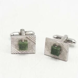 Vintage Dante Silver Tone Men's Cufflink Set Pair